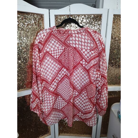 Lauren Ralph Lauren Plus Size Blouse Bohemian 2XL - Picture 11 of 13